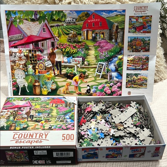 MasterPieces 500 Piece Jigsaw Puzzle Stone Mill Vineyards SALE🔴3/$25! - Picture 3 of 4